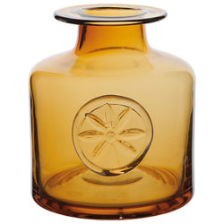 Dartington Crystal Clematis Bottle Vase, Amber